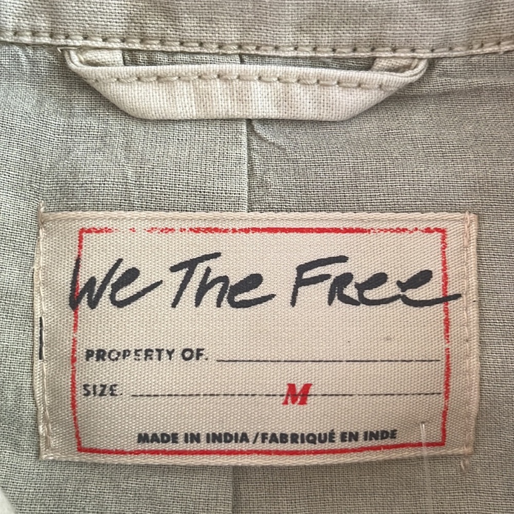 Free People We the Free Suzy Linen Jacket Spring Linen Brand New Size Medium NWT - Picture 9 of 13